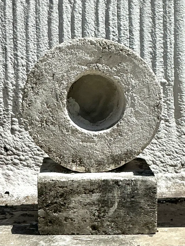 Vintage Boho Cast Concrete Sculpture — additional photo 3