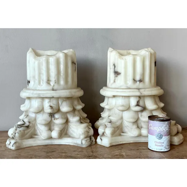 Vintage Boho Cast Resin Column Sconce - A Pair — additional photo 3