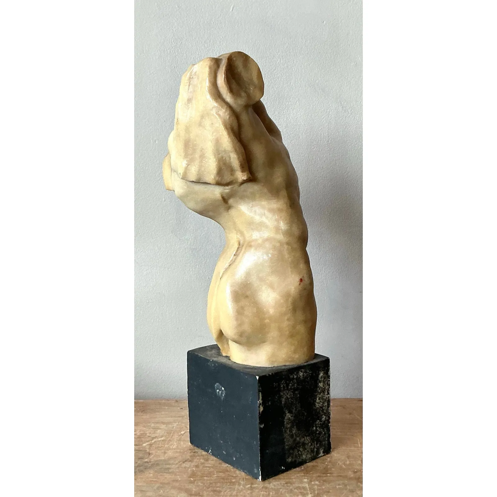 Vintage Boho Cast Resin Sculpture of Man — additional photo 5