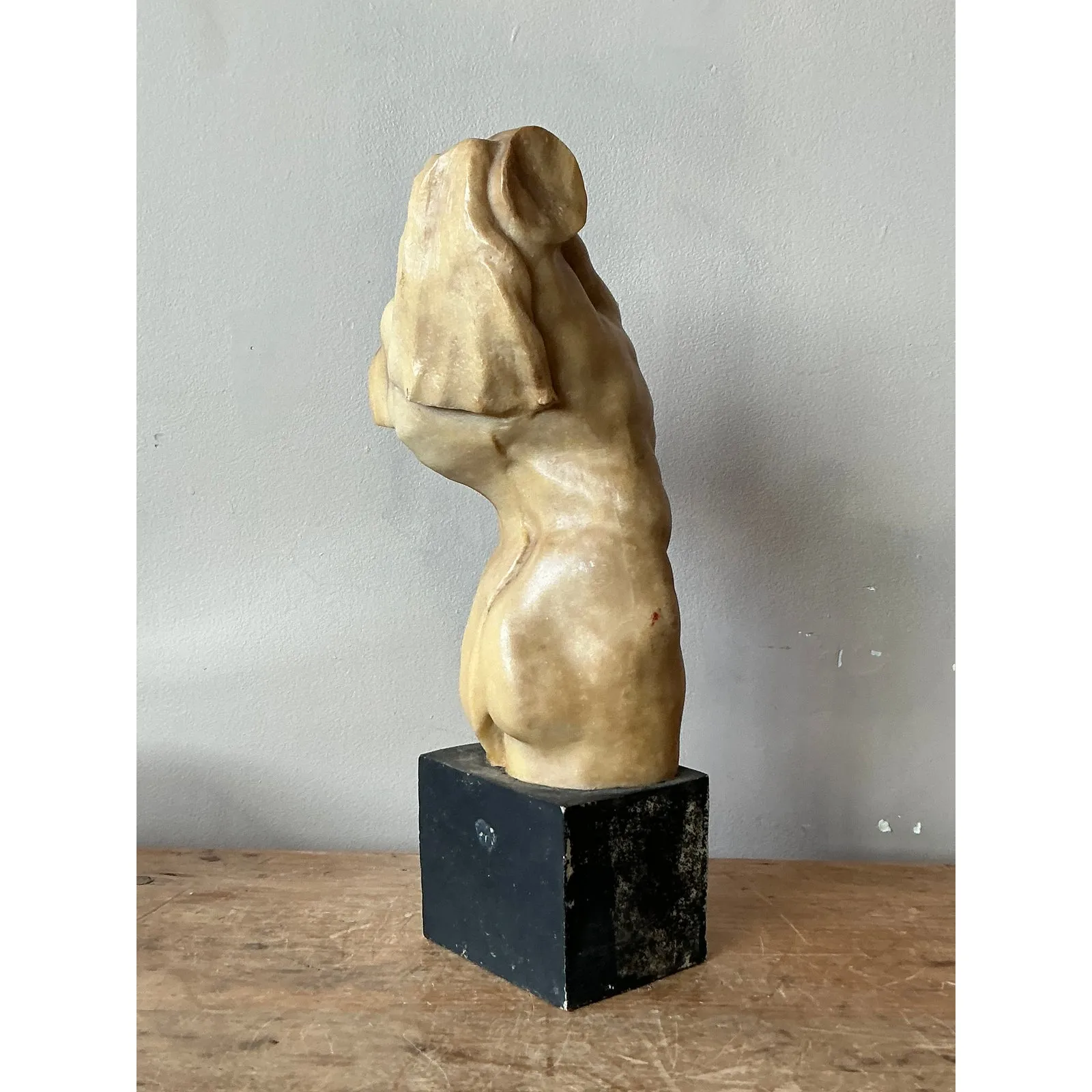 Vintage Boho Cast Resin Sculpture of Man — additional photo 6