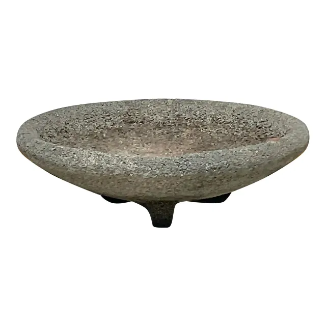 Vintage Boho Cement Low Bowl Planter — additional photo 1