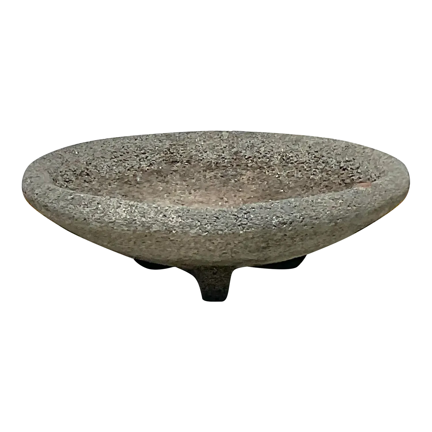 Vintage Boho Cement Low Bowl Planter — additional photo 2