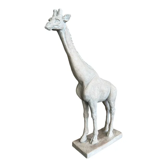 Vintage Boho Ceramic Giraffe Sculpture — additional photo 1