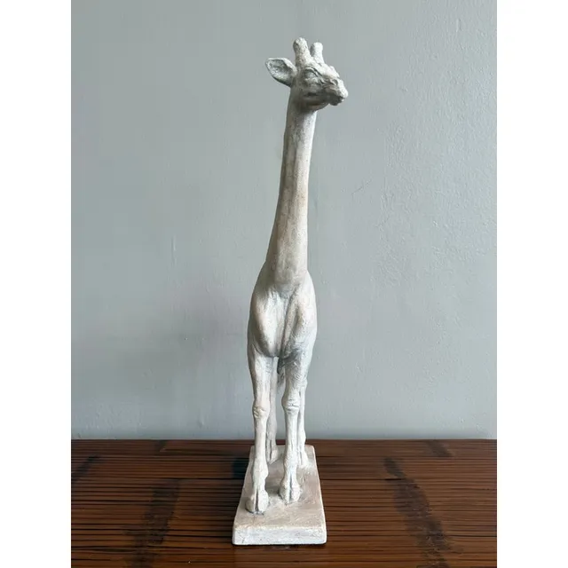 Vintage Boho Ceramic Giraffe Sculpture — additional photo 2