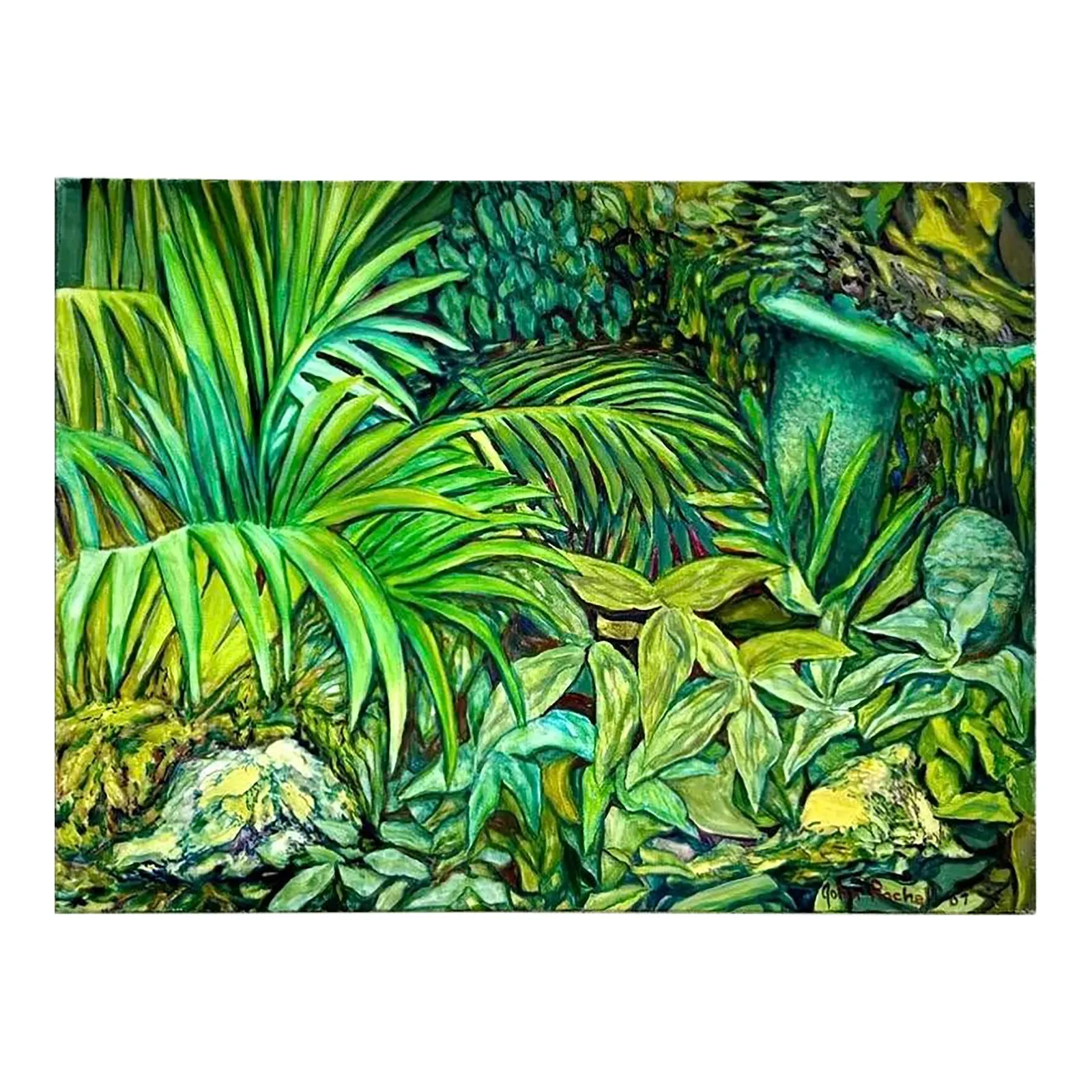Vintage Boho Chic Landscape Painting — additional photo 1