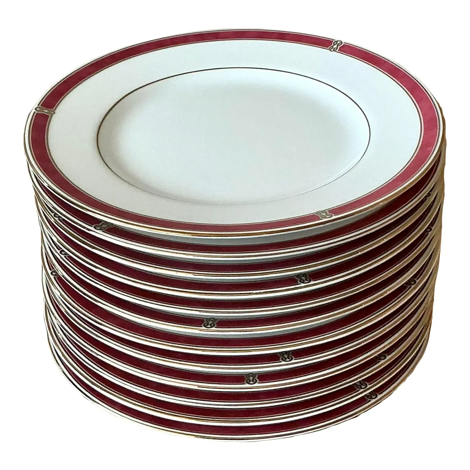 Vintage Boho Christofle "Oceana Red" Salad Plates - Set of 12 — additional photo 2