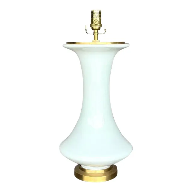 Vintage Boho Christopher Spitzmiller for Visual Comfort Glazed Ceramic Lamp — additional photo 1