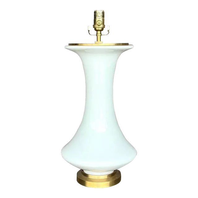 Vintage Boho Christopher Spitzmiller for Visual Comfort Glazed Ceramic Lamp — additional photo 2