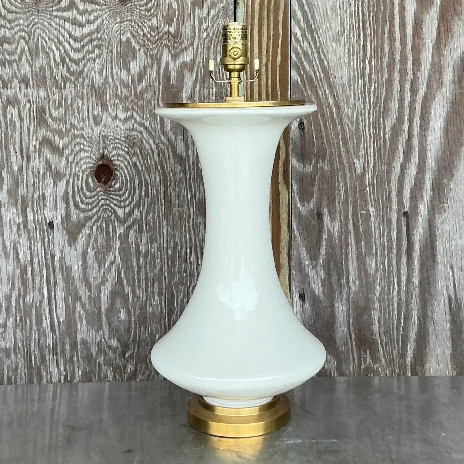 Vintage Boho Christopher Spitzmiller for Visual Comfort Glazed Ceramic Lamp — additional photo 7