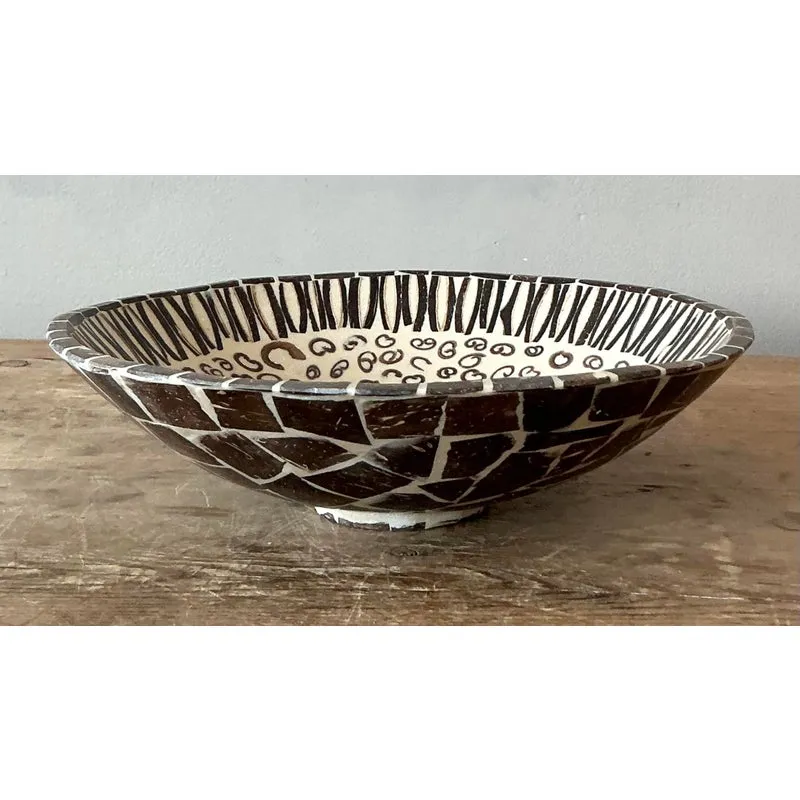 Vintage Boho Coconut Shell Bowl — additional photo 2