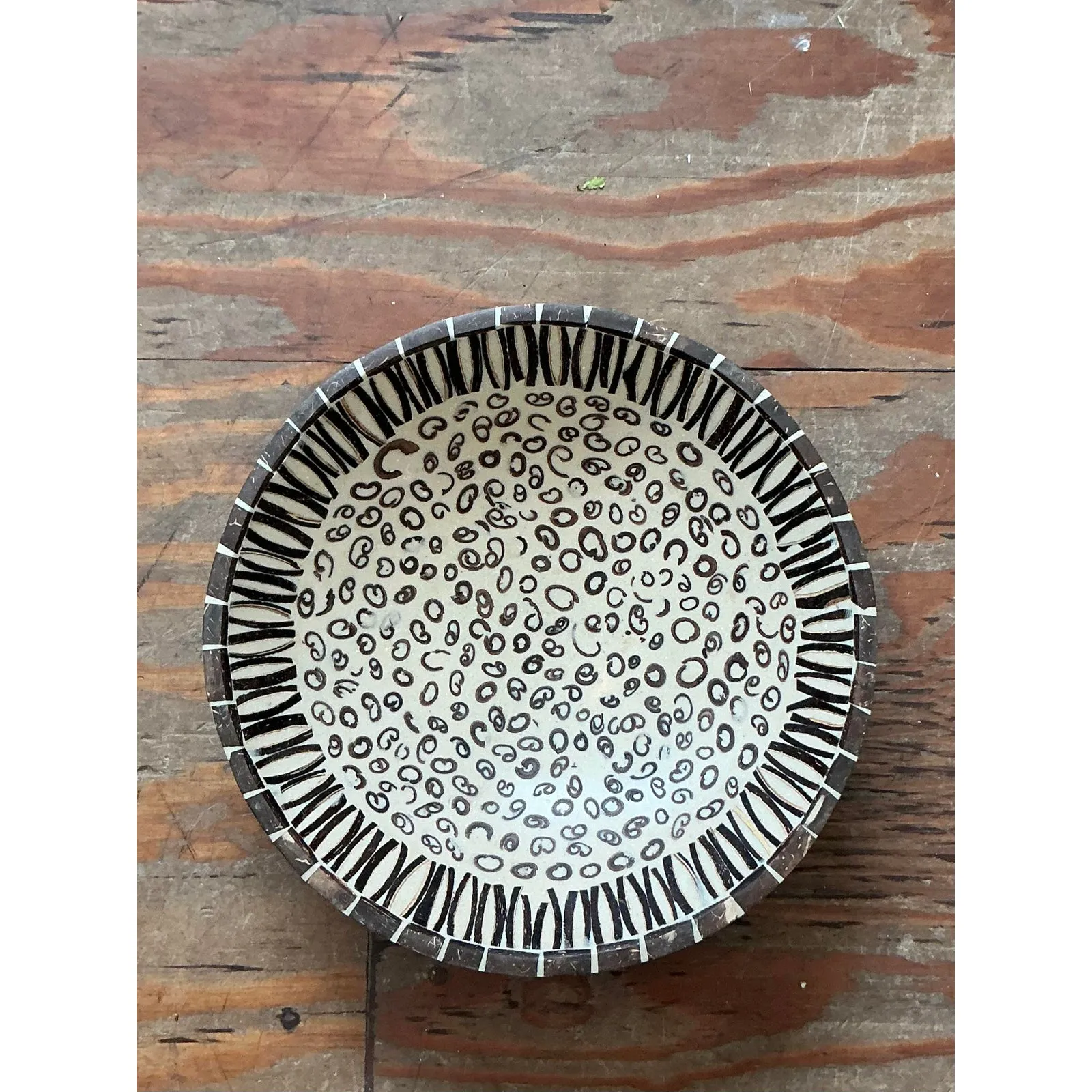 Vintage Boho Coconut Shell Bowl — additional photo 4