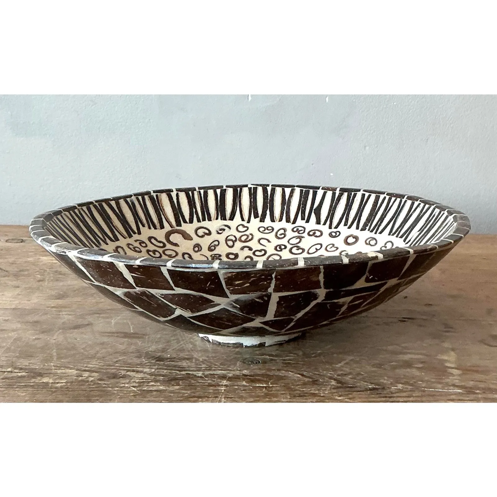 Vintage Boho Coconut Shell Bowl — additional photo 6