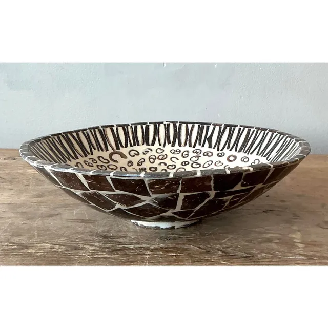 Vintage Boho Coconut Shell Bowl — additional photo 6