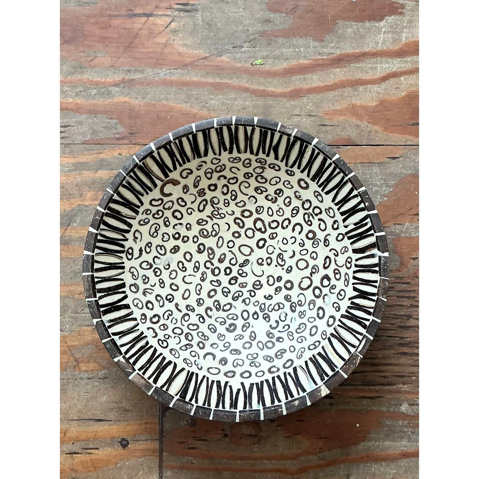 Vintage Boho Coconut Shell Bowl — additional photo 7