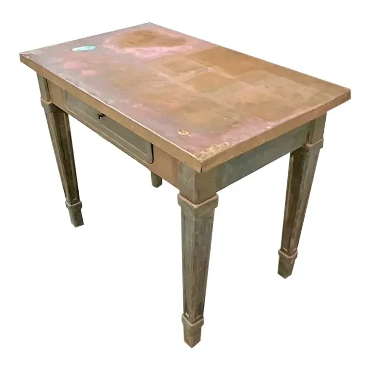 Vintage Boho Copper Wrapped Writing Desk — additional photo 1