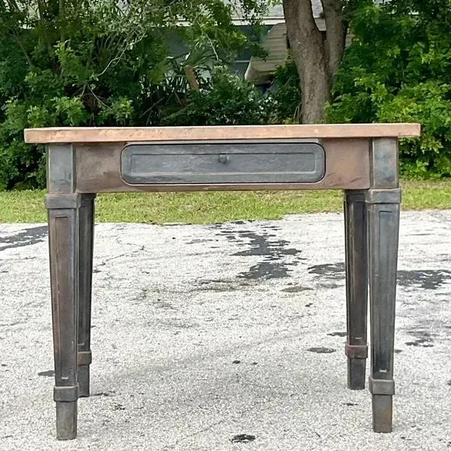 Vintage Boho Copper Wrapped Writing Desk — additional photo 3
