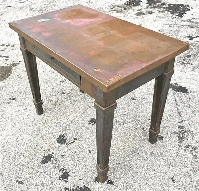 Vintage Boho Copper Wrapped Writing Desk — additional photo 4
