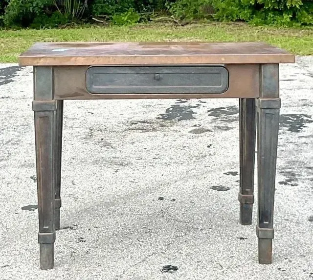 Vintage Boho Copper Wrapped Writing Desk — additional photo 5