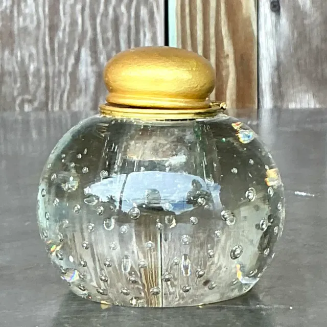 Vintage Boho Cut Glass Inkwells - Set of 3 — additional photo 2