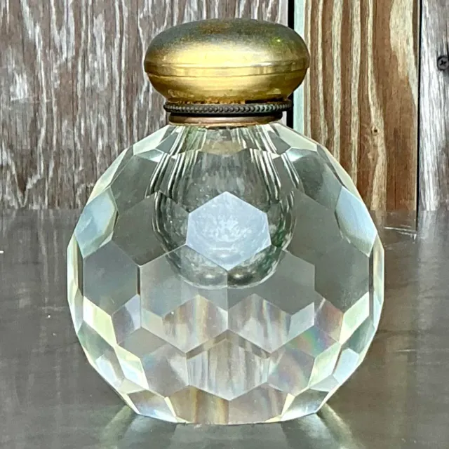 Vintage Boho Cut Glass Inkwells - Set of 3 — additional photo 3