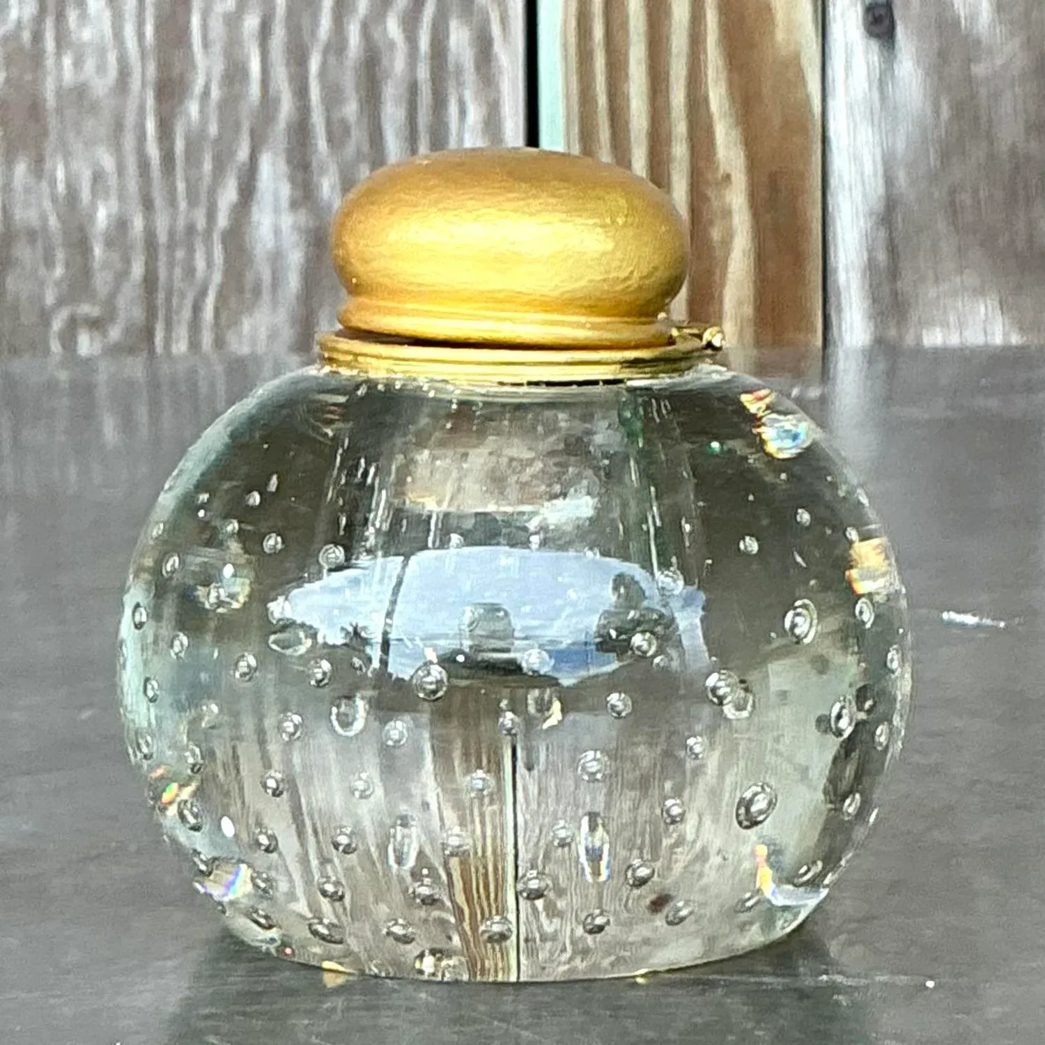 Vintage Boho Cut Glass Inkwells - Set of 3 — additional photo 4