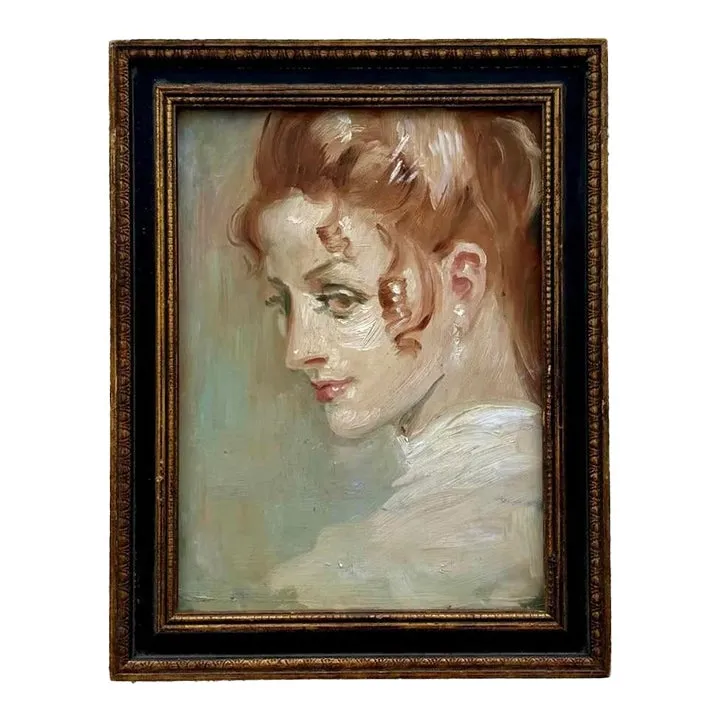 Vintage Boho Delicate Portrait of Red Haired Woman — additional photo 1