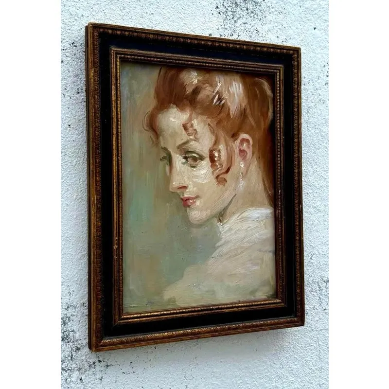 Vintage Boho Delicate Portrait of Red Haired Woman — additional photo 4
