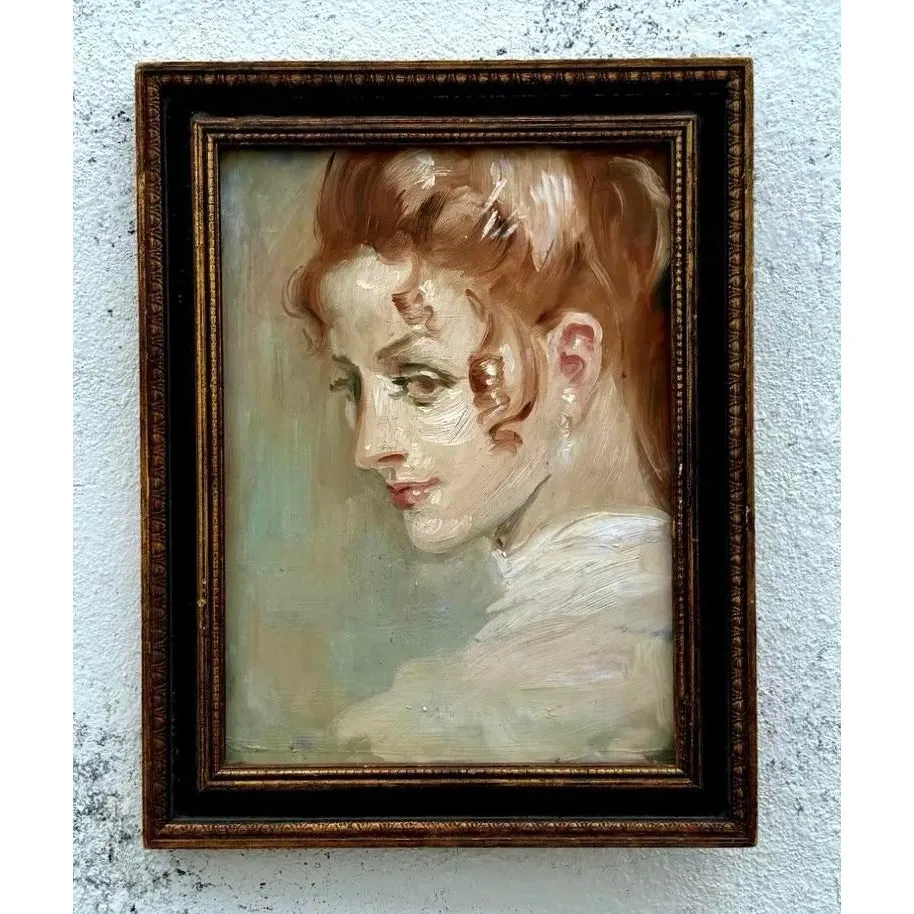Vintage Boho Delicate Portrait of Red Haired Woman — additional photo 6