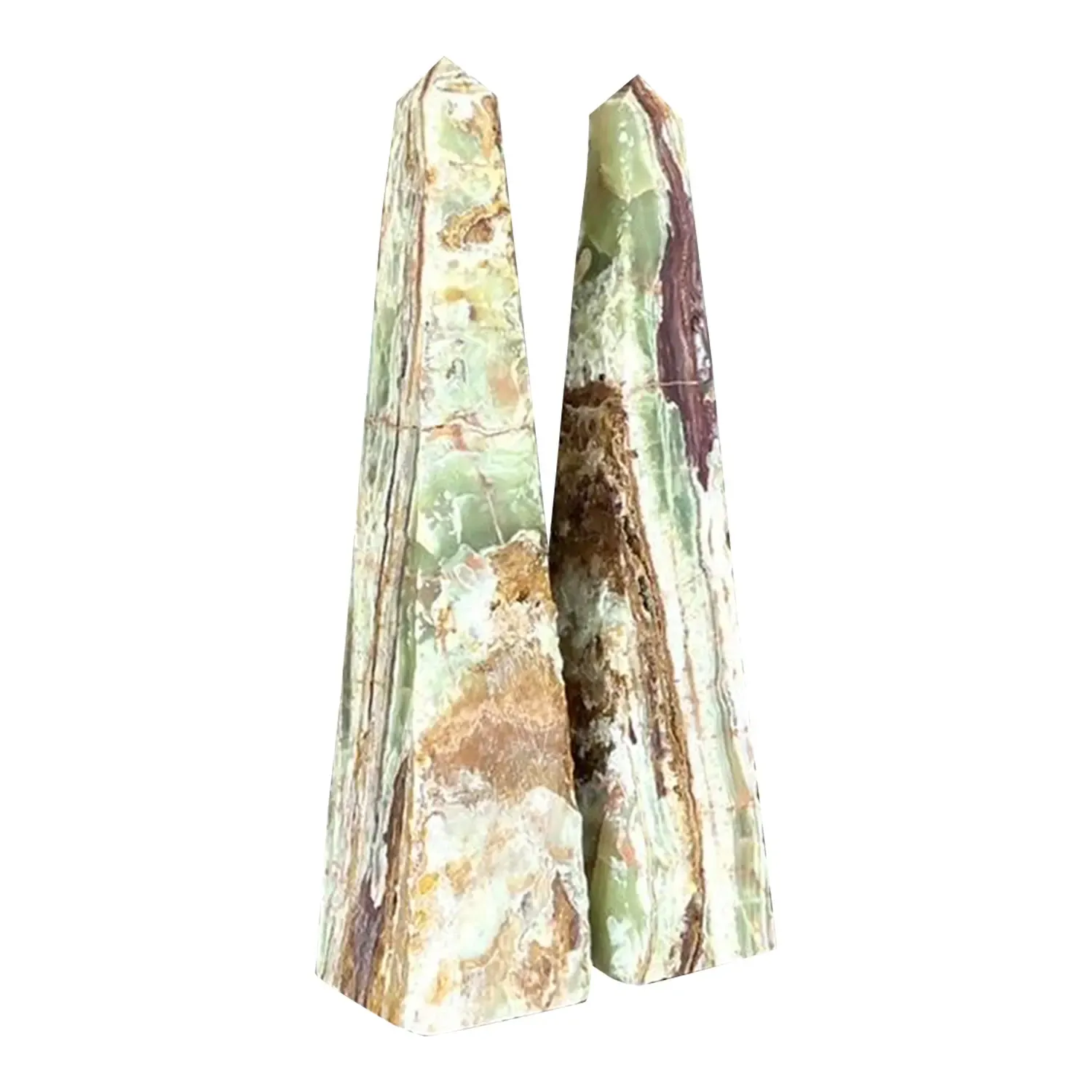 Vintage Boho Distressed Opal Obelisks - a Pair — additional photo 1
