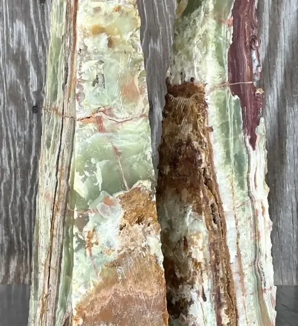 Vintage Boho Distressed Opal Obelisks - a Pair — additional photo 6