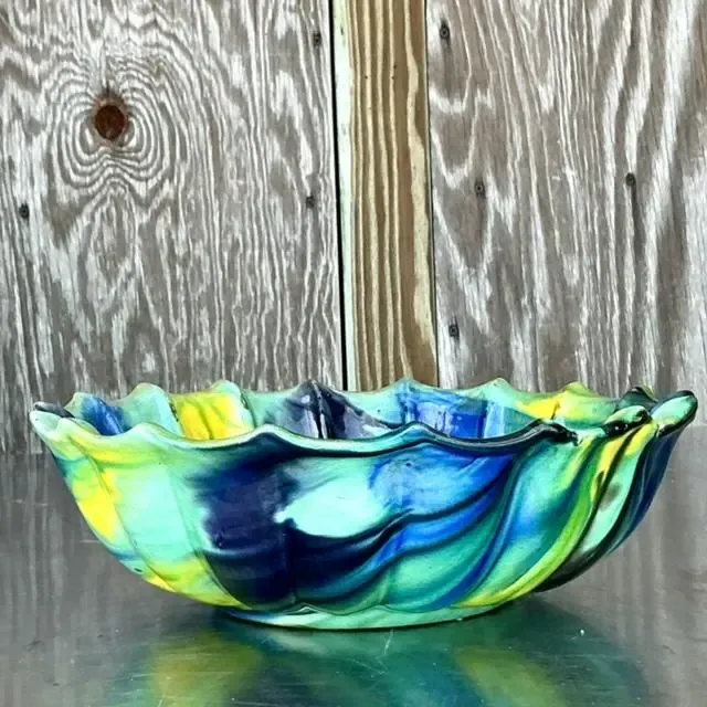 Vintage Boho Drip Glaze Bowl — additional photo 4