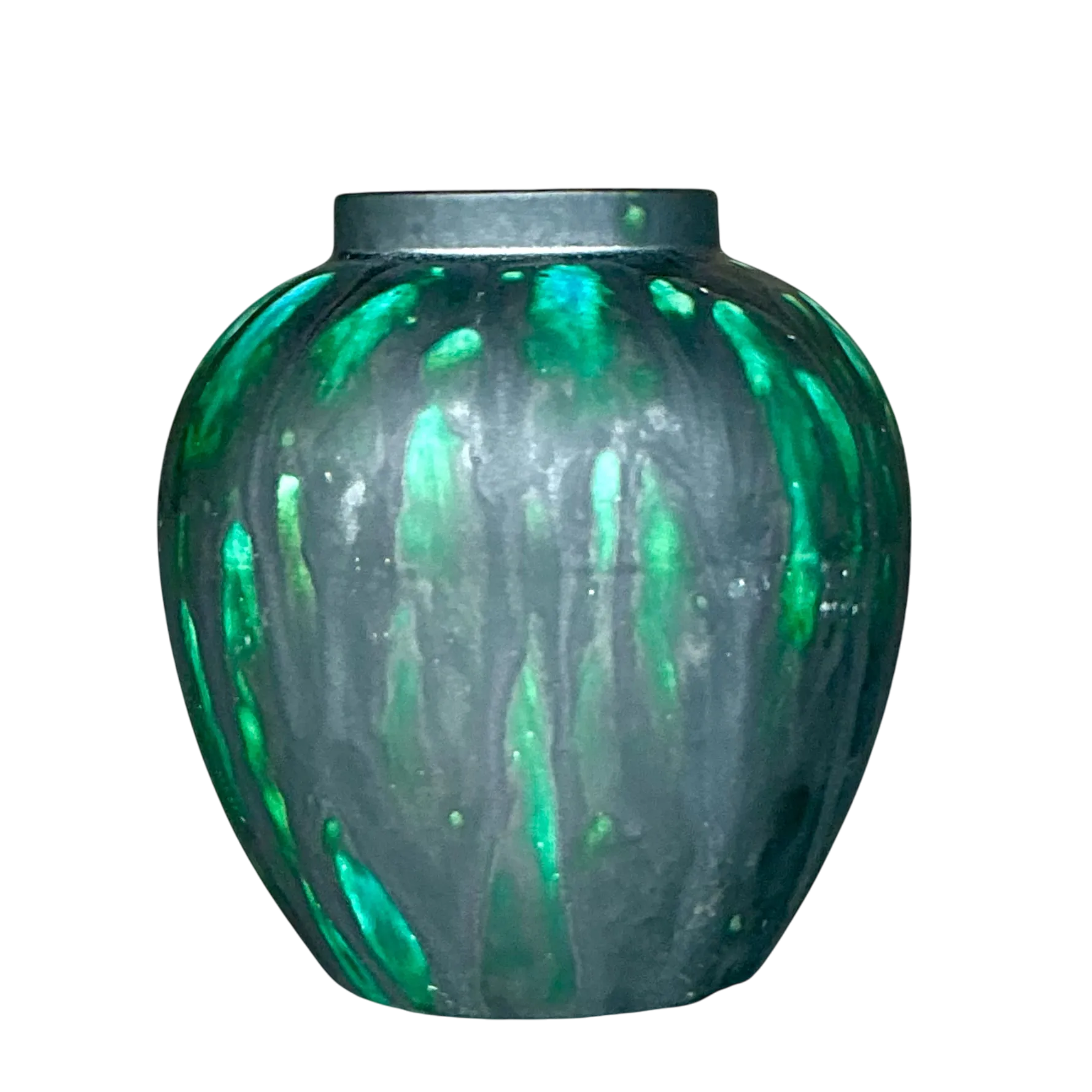 Vintage Boho Drip Glaze Pottery Vase