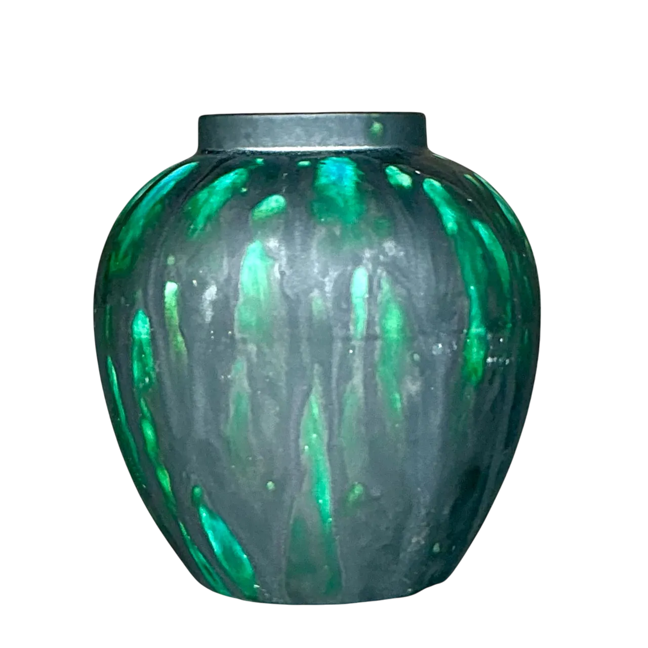 Vintage Boho Drip Glaze Pottery Vase