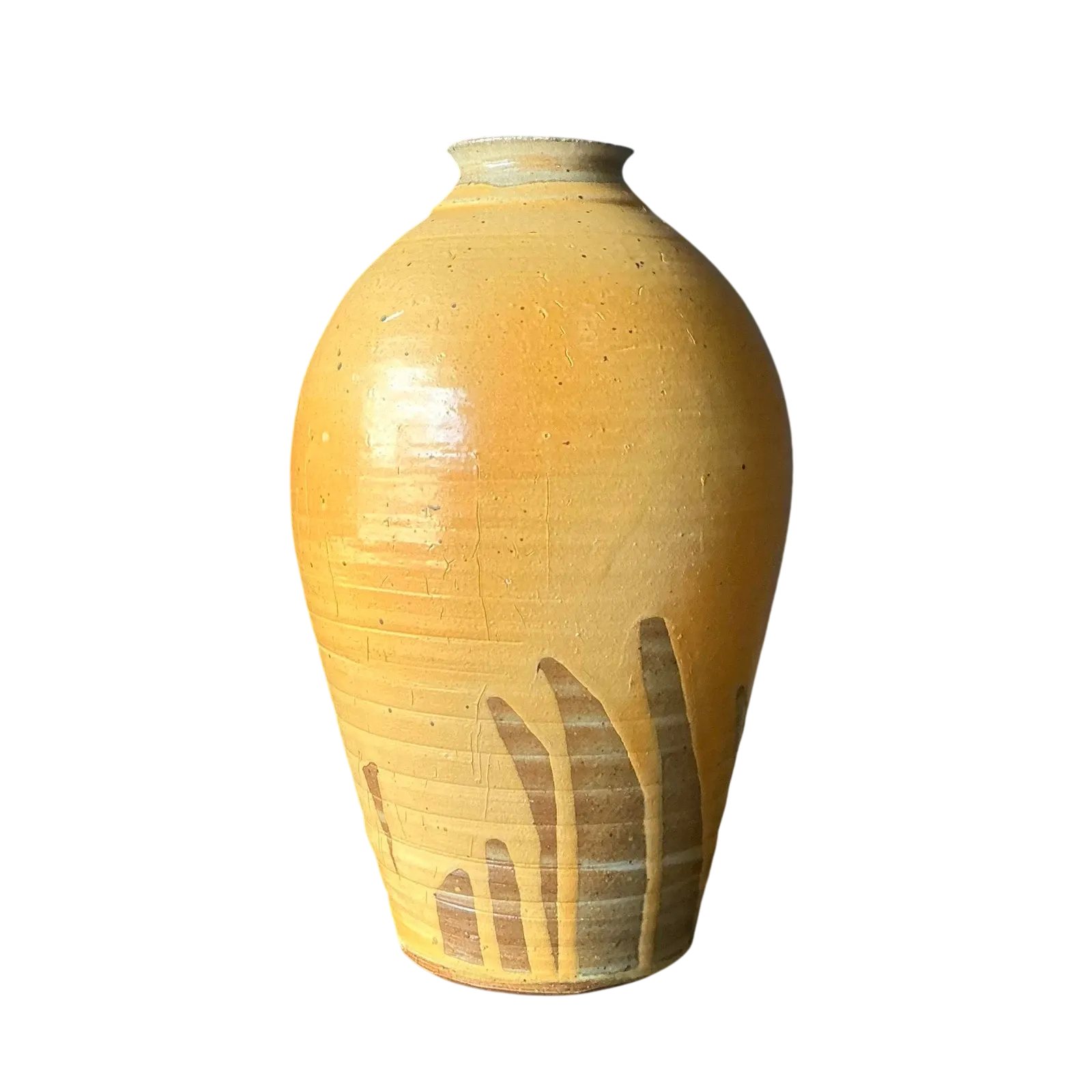 Vintage Boho Drip Glaze Studio Pottery Vase — additional photo 1
