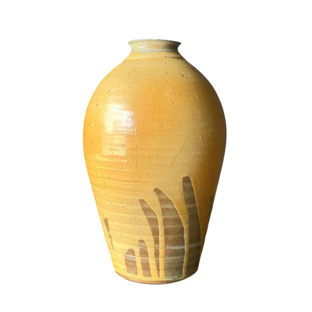 Vintage Boho Drip Glaze Studio Pottery Vase — additional photo 1