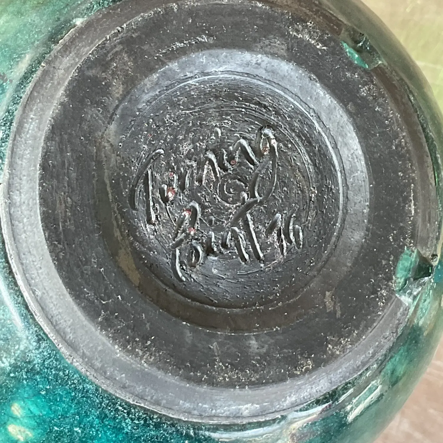 Vintage Boho Drip Glaze Studio Pottery Vase — additional photo 6