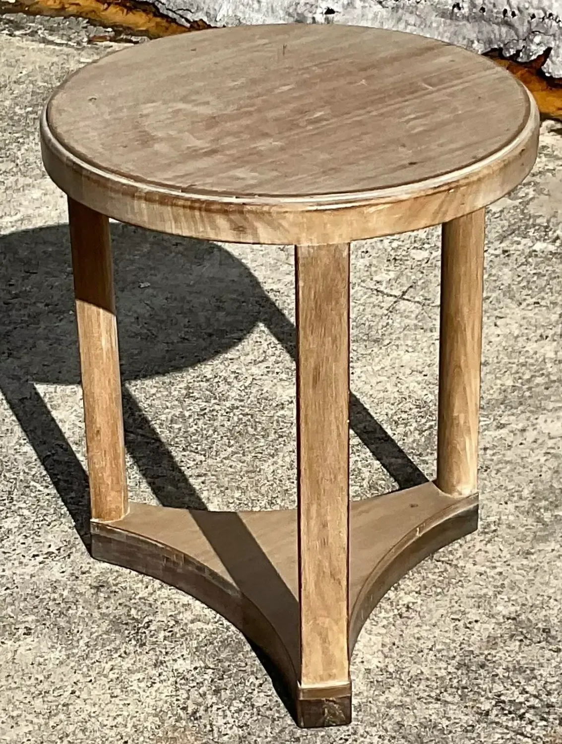 Vintage Boho Dunbar Washed Wood Side Table — additional photo 4