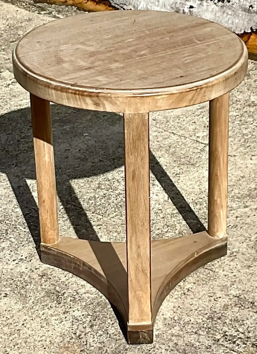 Vintage Boho Dunbar Washed Wood Side Table — additional photo 5