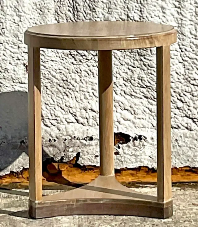 Vintage Boho Dunbar Washed Wood Side Table — additional photo 6
