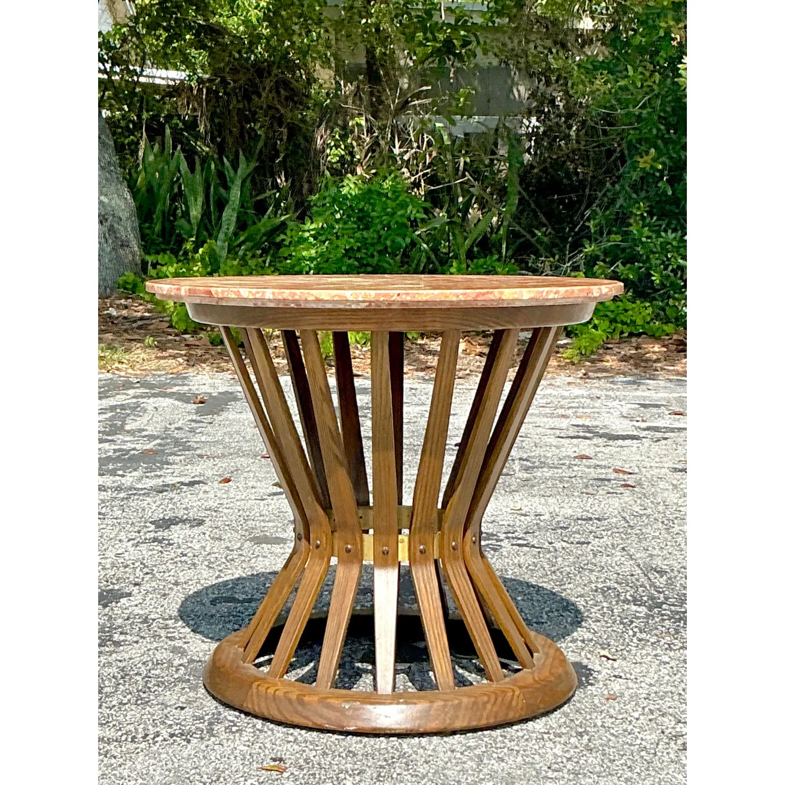Vintage Boho Edward Wormley for Dunbar Terrazzo Top Side Table — additional photo 4
