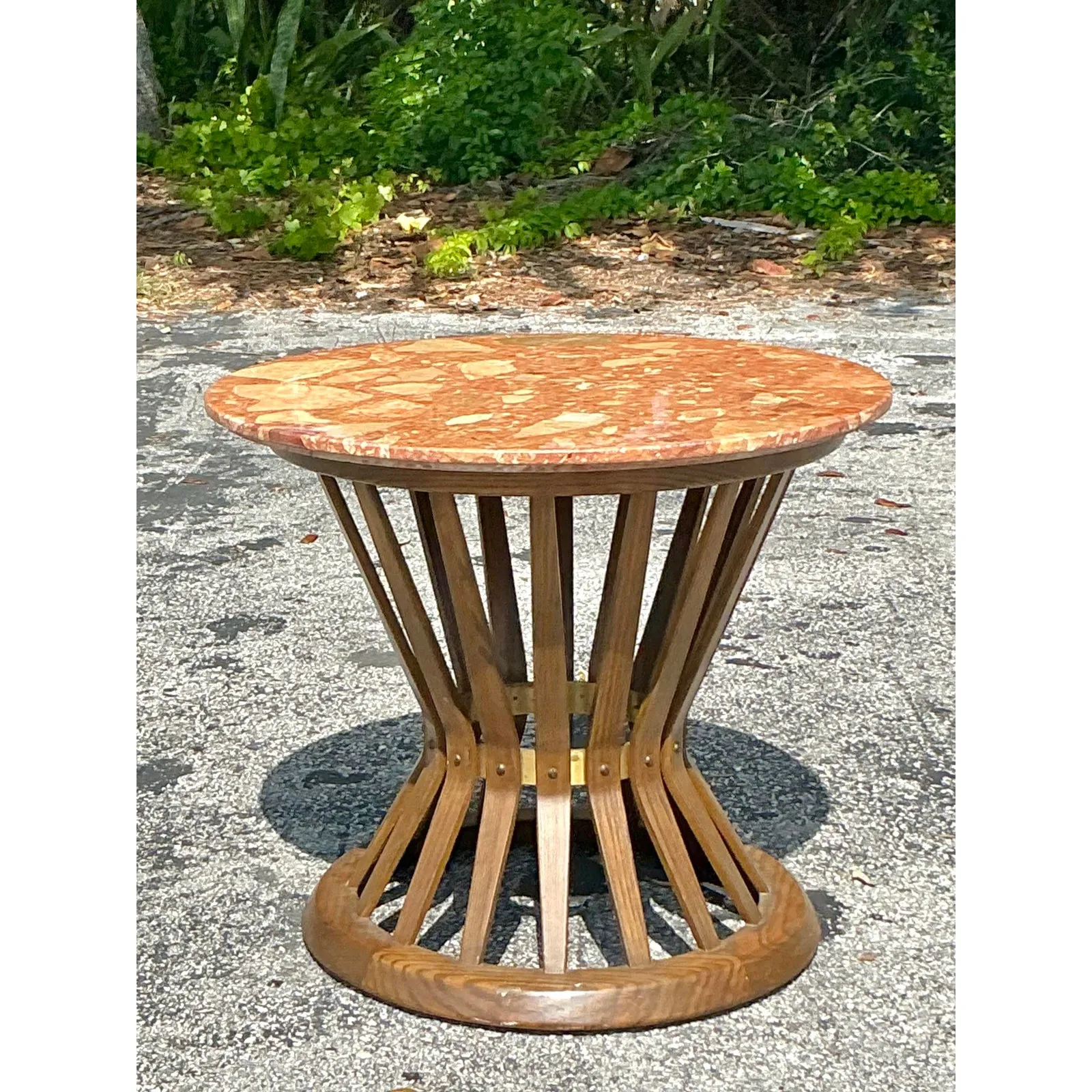Vintage Boho Edward Wormley for Dunbar Terrazzo Top Side Table — additional photo 6