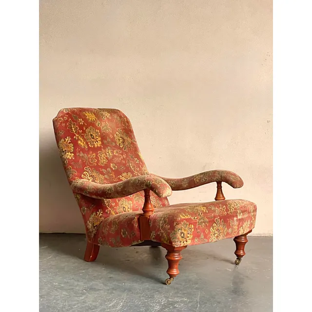 Vintage Boho Edwardian Steamer Chair and Foot Rest — additional photo 2