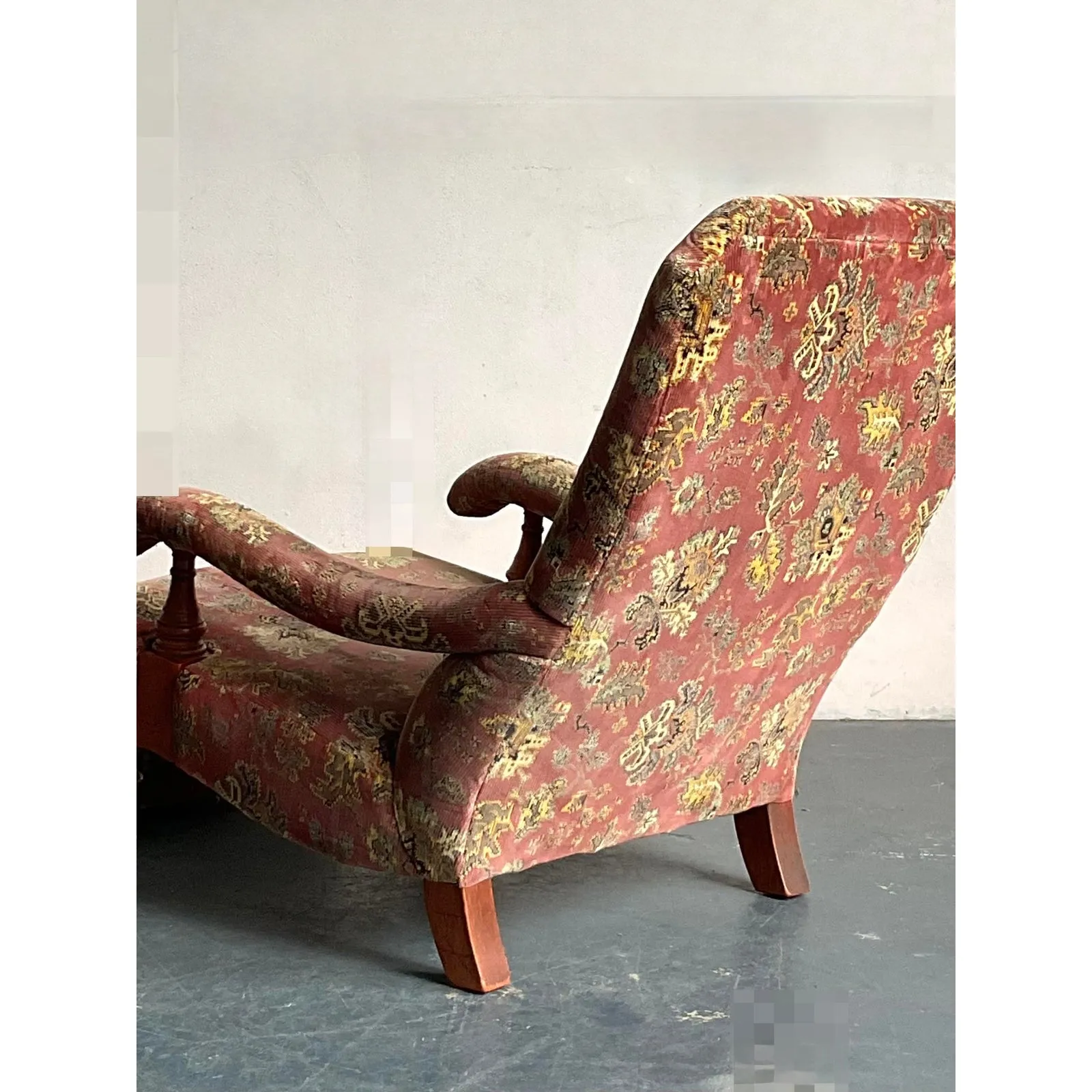 Vintage Boho Edwardian Steamer Chair and Foot Rest — additional photo 3
