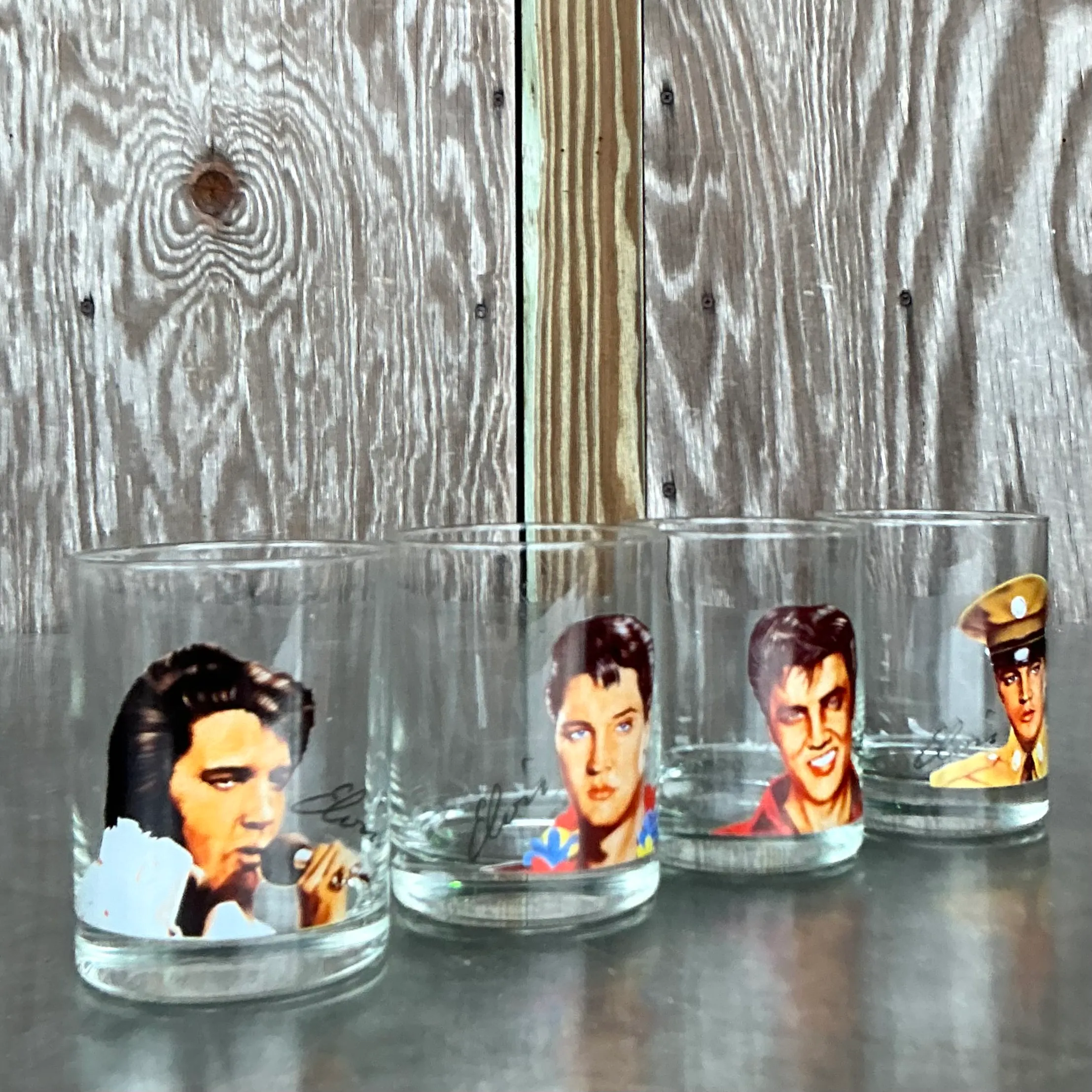 Vintage Boho Elvis Rocks Glasses - Set Of 4 — additional photo 2