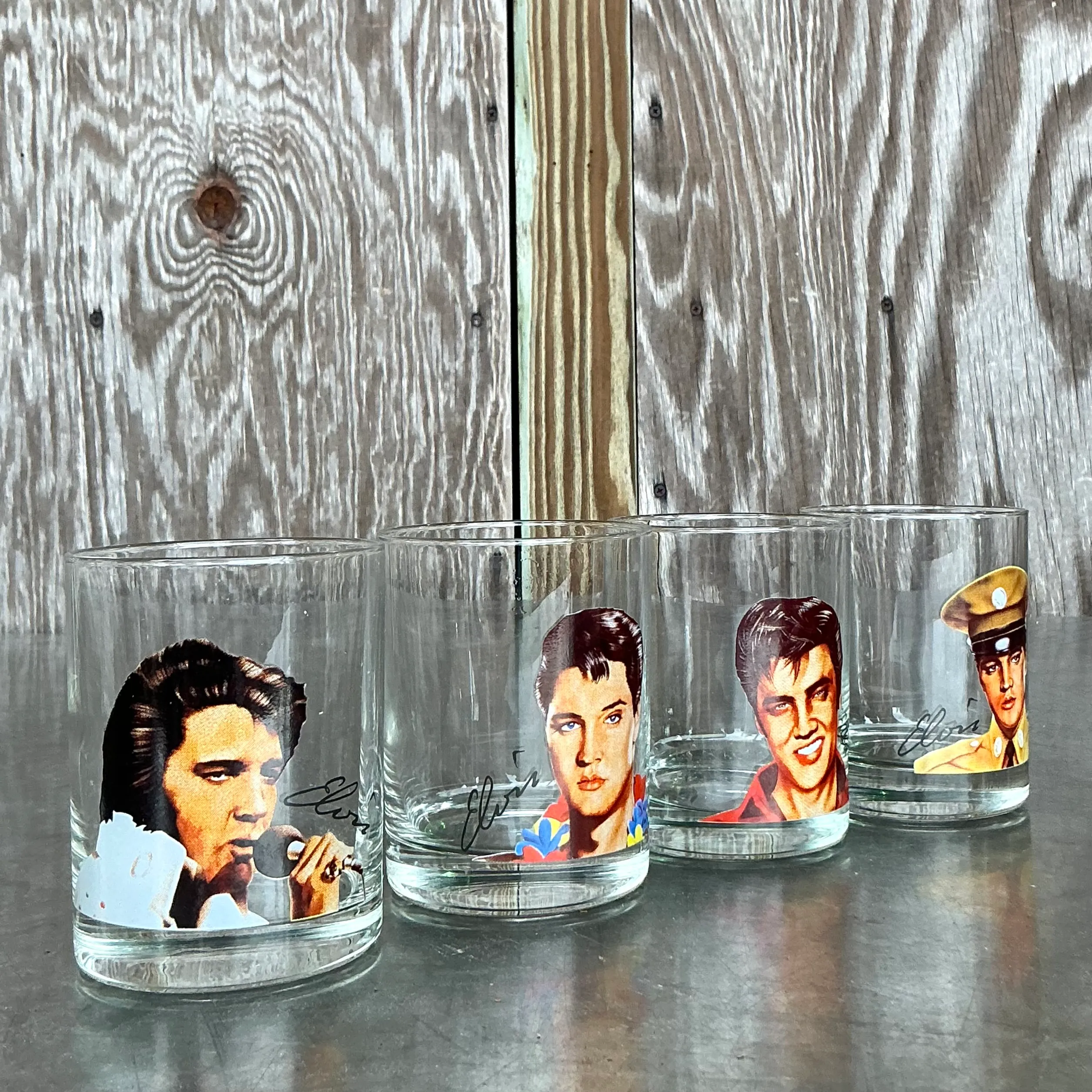 Vintage Boho Elvis Rocks Glasses - Set Of 4 — additional photo 3