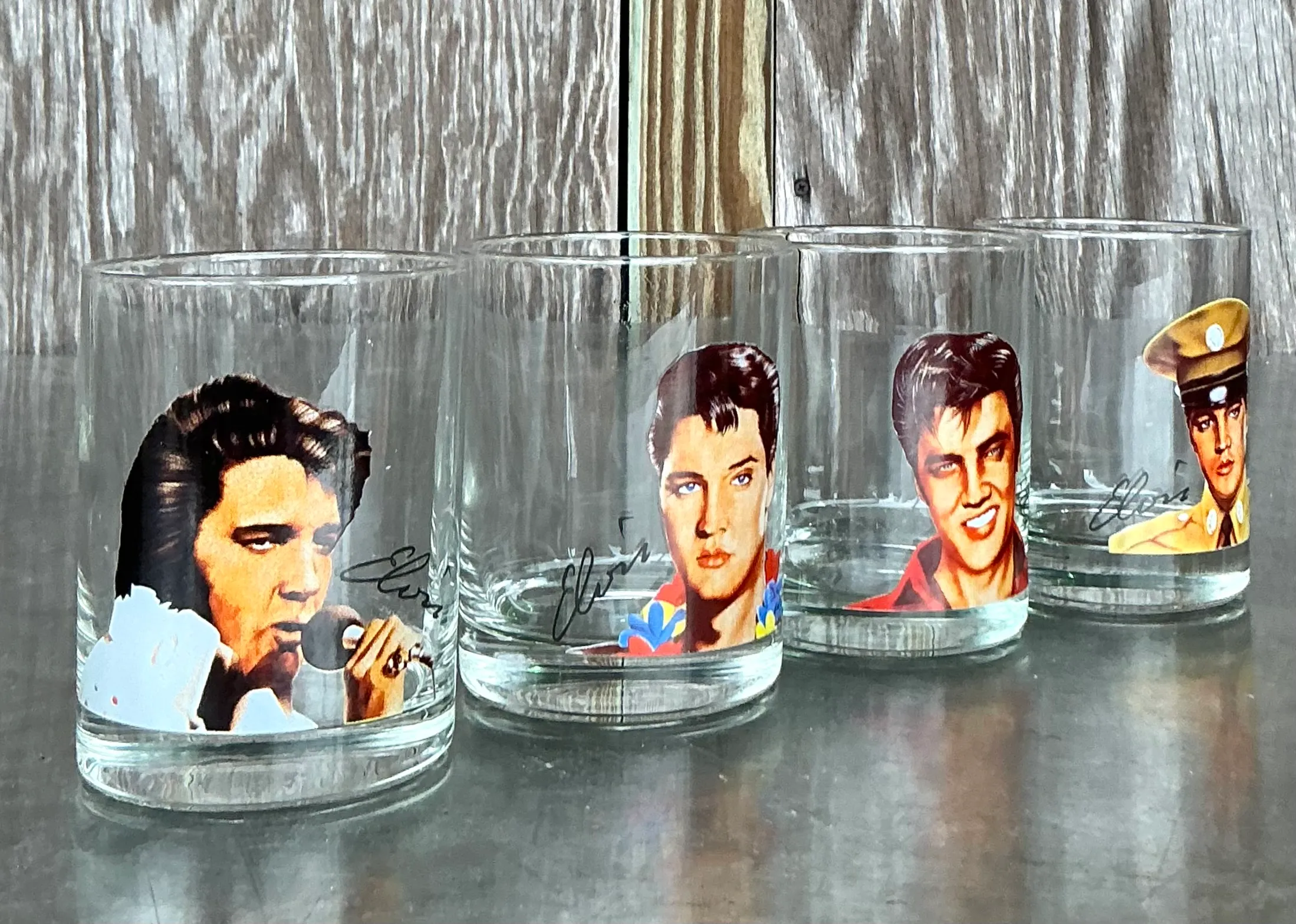Vintage Boho Elvis Rocks Glasses - Set Of 4 — additional photo 5