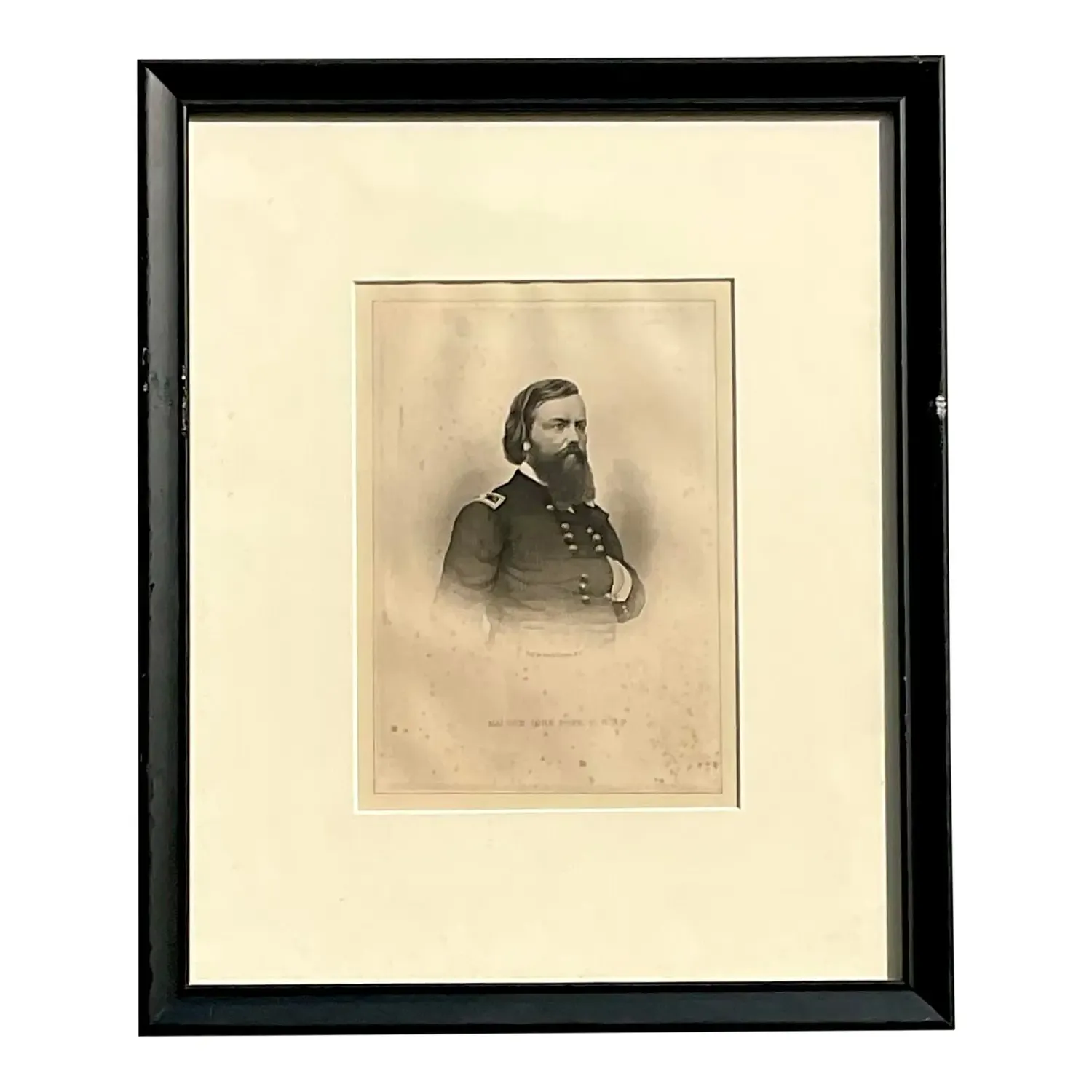Vintage Boho Engraving of Military Man — additional photo 1