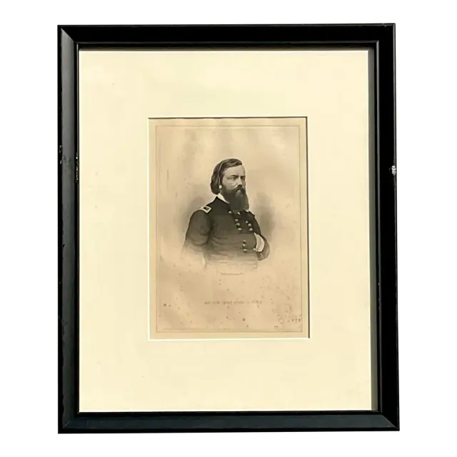 Vintage Boho Engraving of Military Man — additional photo 1