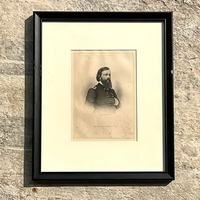 Vintage Boho Engraving of Military Man — additional photo 2