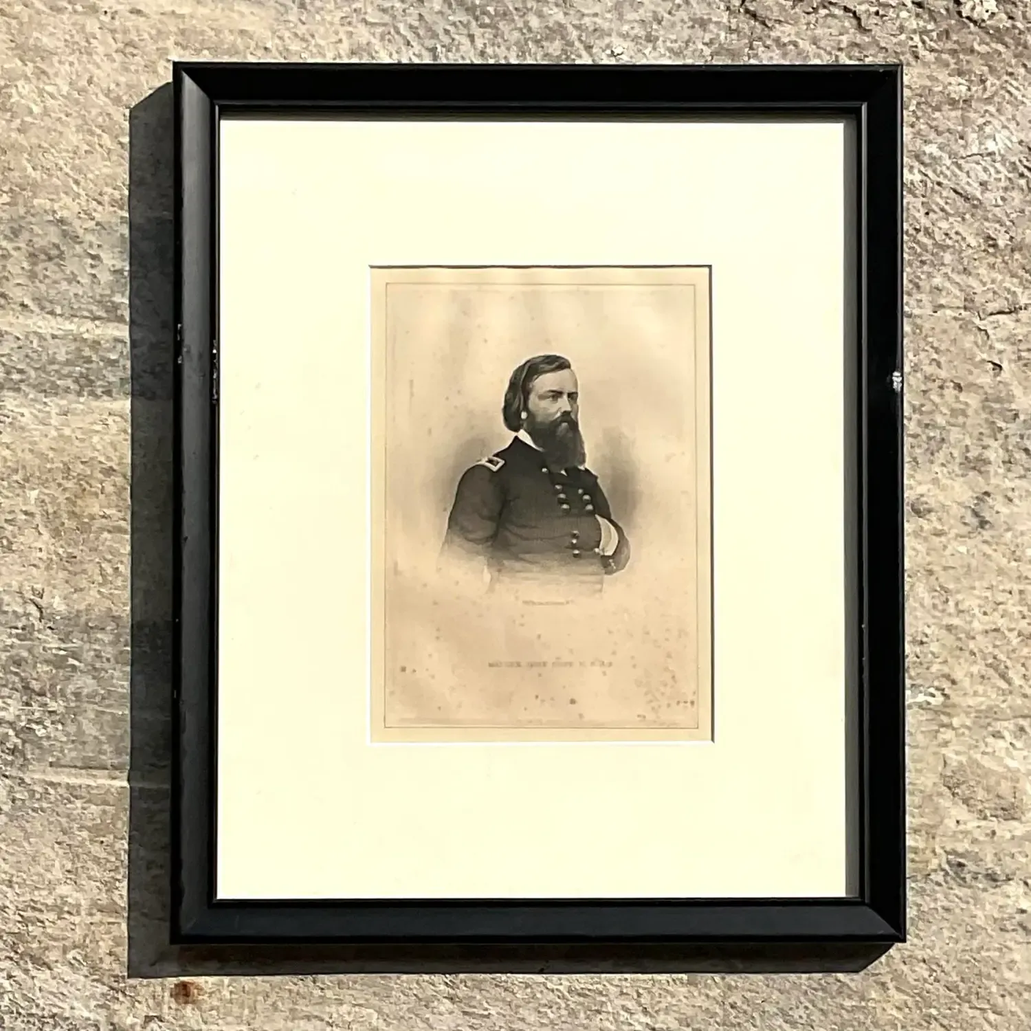 Vintage Boho Engraving of Military Man — additional photo 3